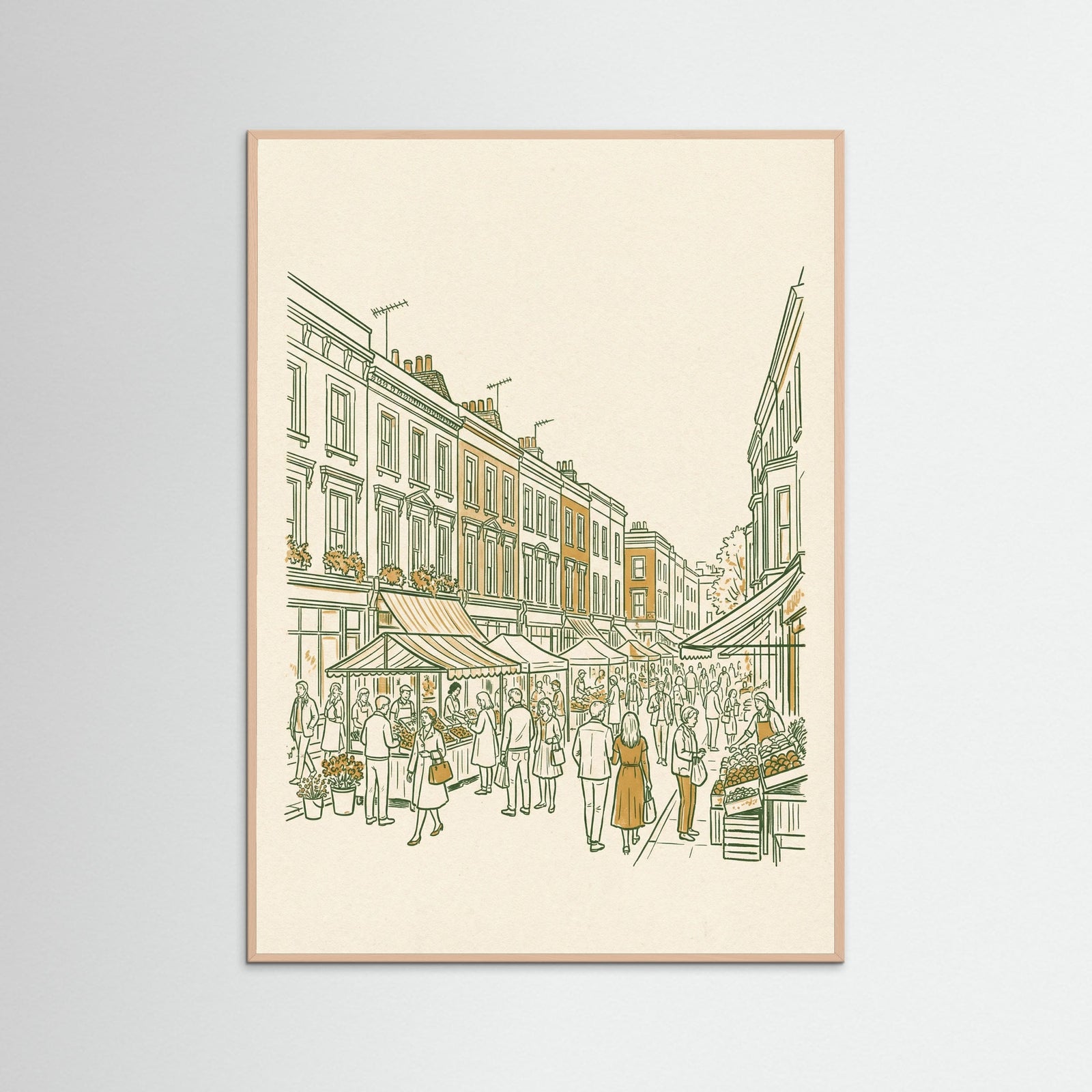 Rose Wood Matchstick Cityscape