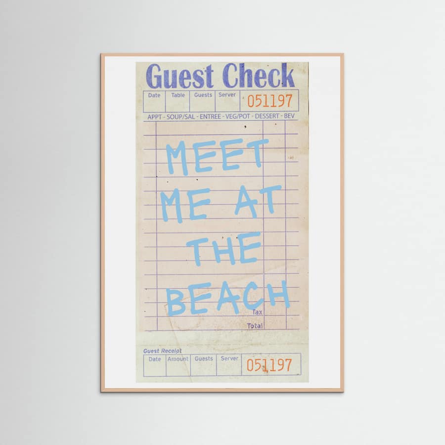Plakat Meet Me At the Beach   Blue – plakat i druk artystyczny