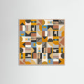 Rose Wood Mid Century Grid Pattern Two Poster
