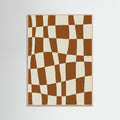 Rose Wood Minimal Checkerboard Poster