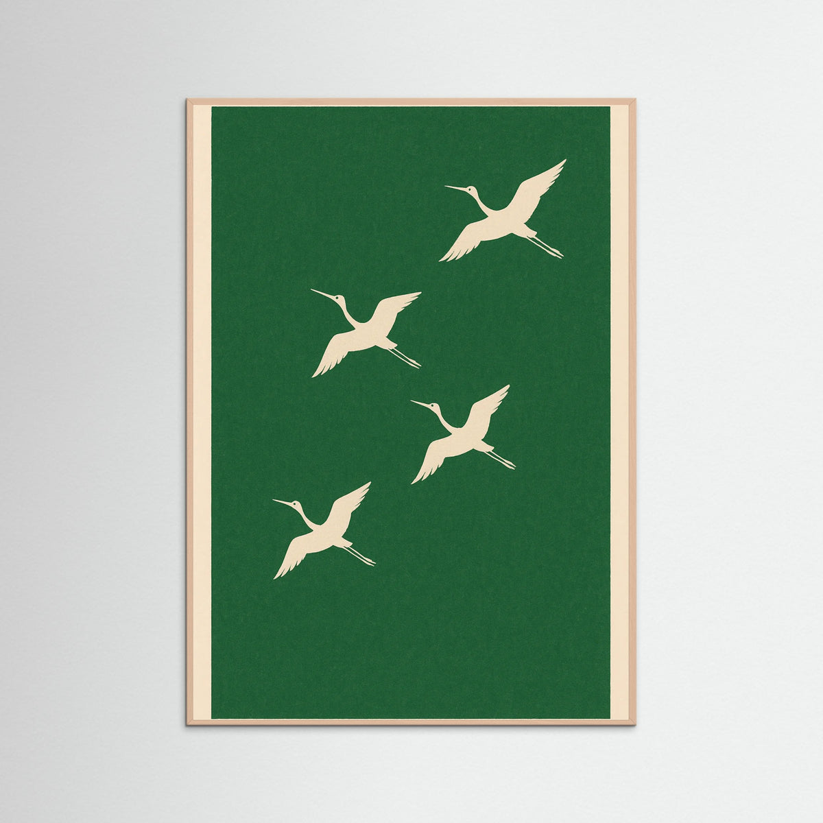 Rose Wood Minimal Green Abstract