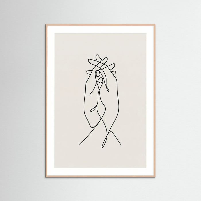 Minimalist Embrace – plakat og kunsttryk
