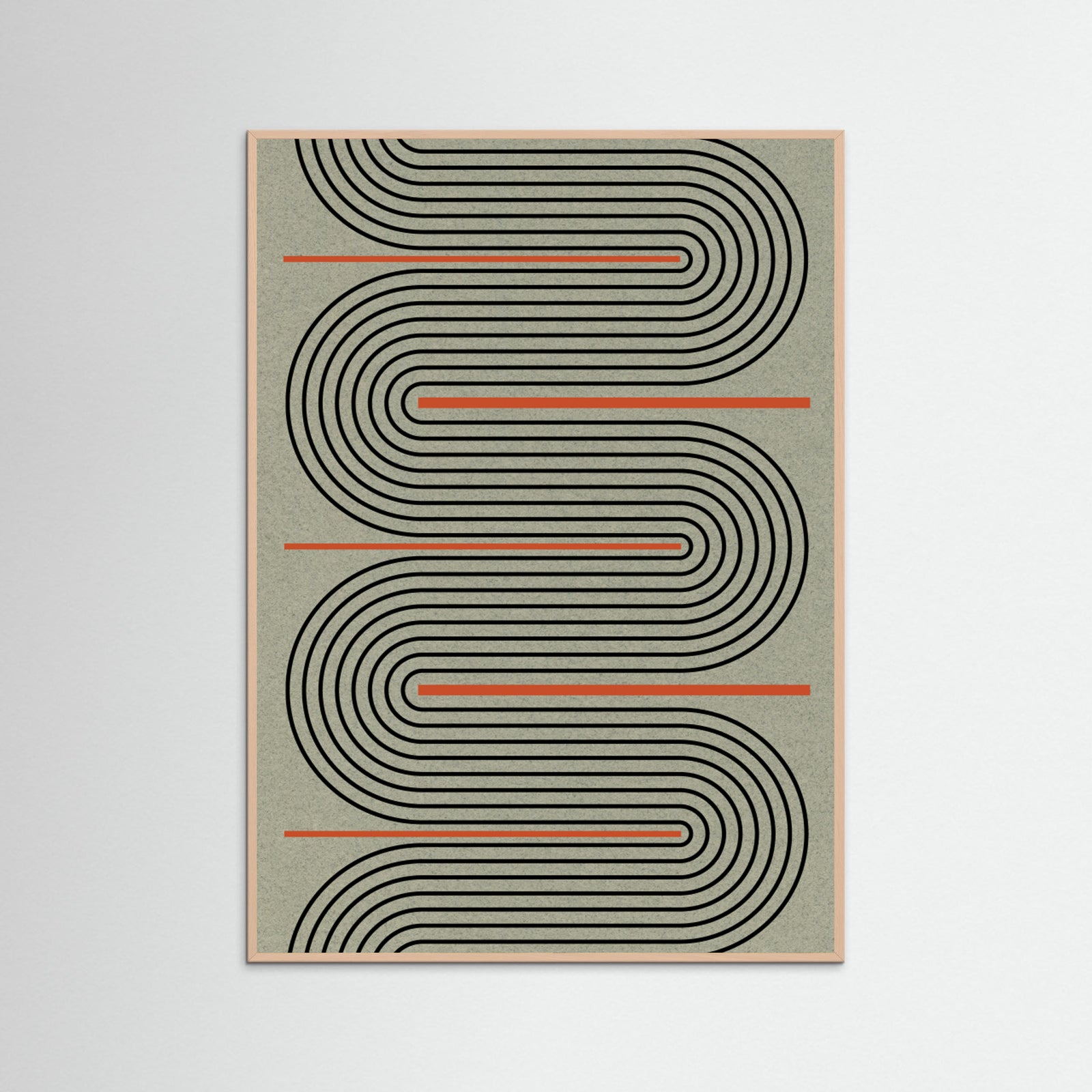 Rose Wood Modern Contemporary Balance No.1 Poster