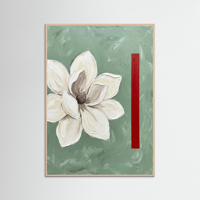 Rose Wood Modern Poppies