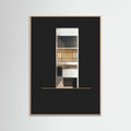 Rose Wood Modernist Facade Black