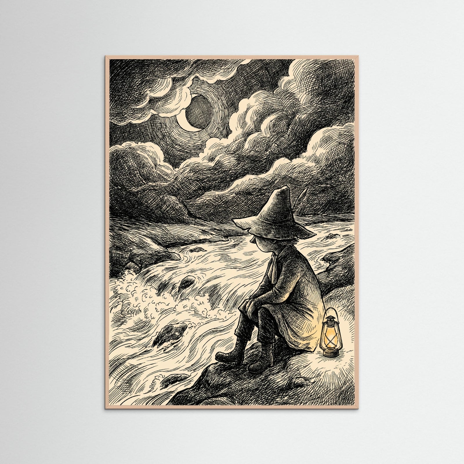 Rose Wood Moonlit Moomin Encounter
