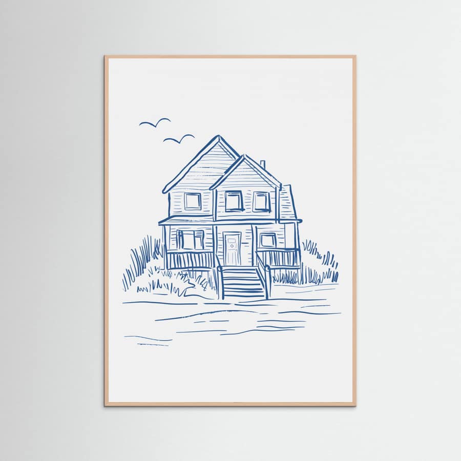 Plakat Nantucket Beachhouse – plakat i druk artystyczny