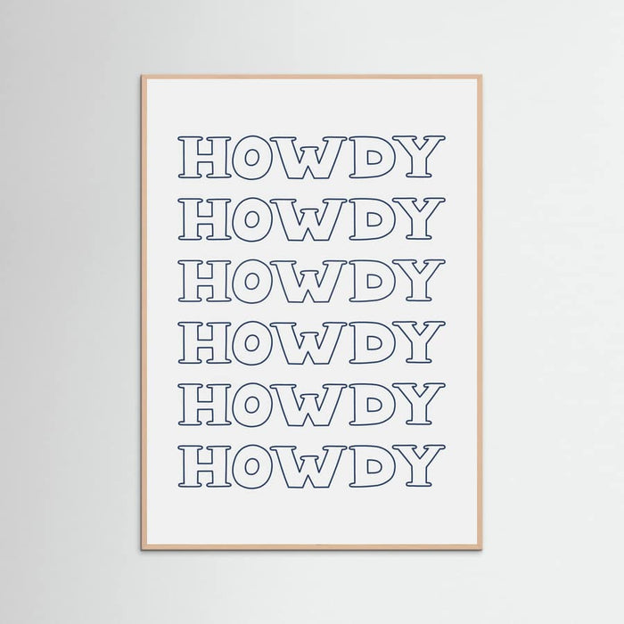 Plakat Navy Blue Howdy – plakat i druk artystyczny