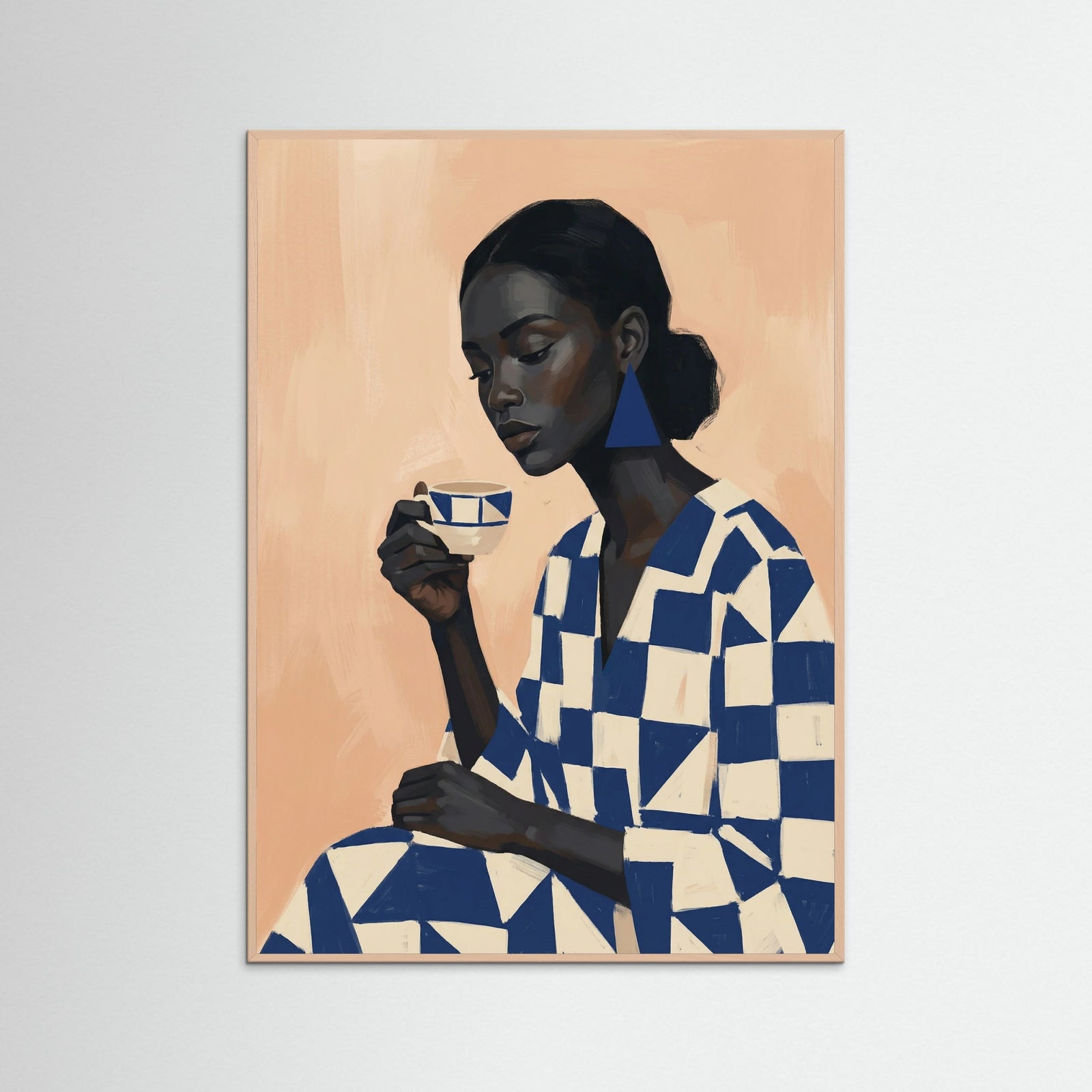 Rose Wood Orange Triangles