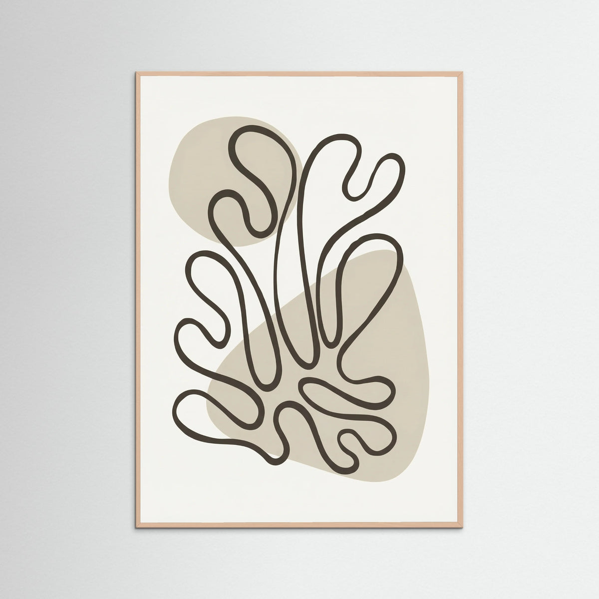 Rose Wood Organic Forms Abstract