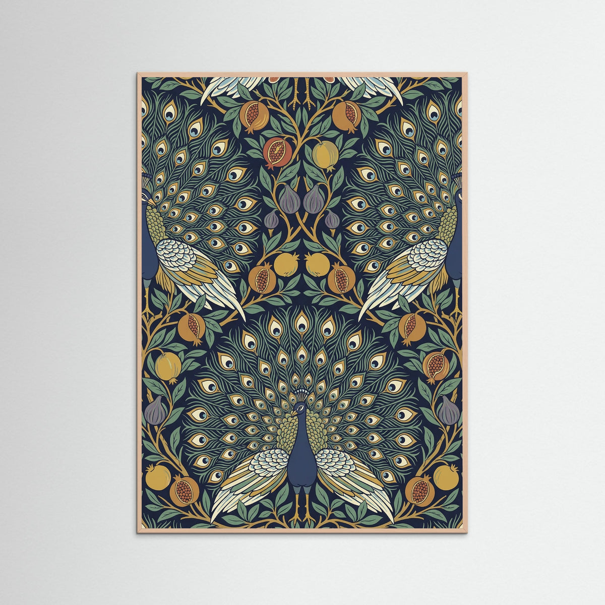 Rose Wood Ornate Botanical Tapestry