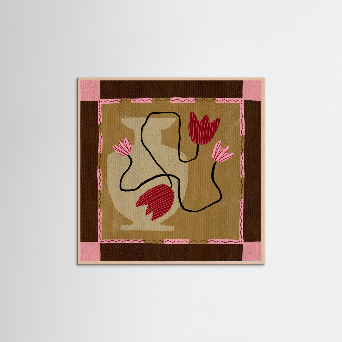 Rose Wood Out of Vase Blooms 4 Poster