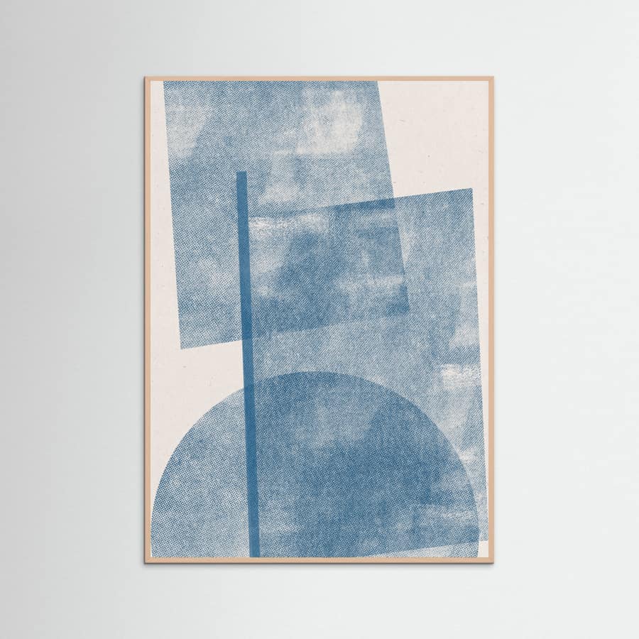 Paper Blue Collage No.2 Poster – poster and art print