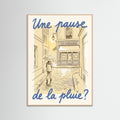 Rose Wood Parisian Rainy Invitation