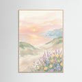 Rose Wood Pastel Mountain Serenity