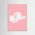 Pink Cowboy Hat Poster – plakat og kunsttryk