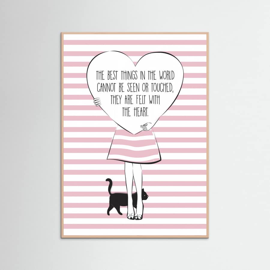 Pink Heart Poster – Poster und Kunstdruck