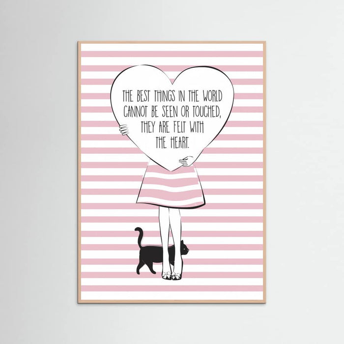 Pink Heart Poster – Poster und Kunstdruck