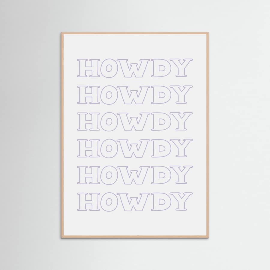 Plakat Purple Howdy – plakat i druk artystyczny
