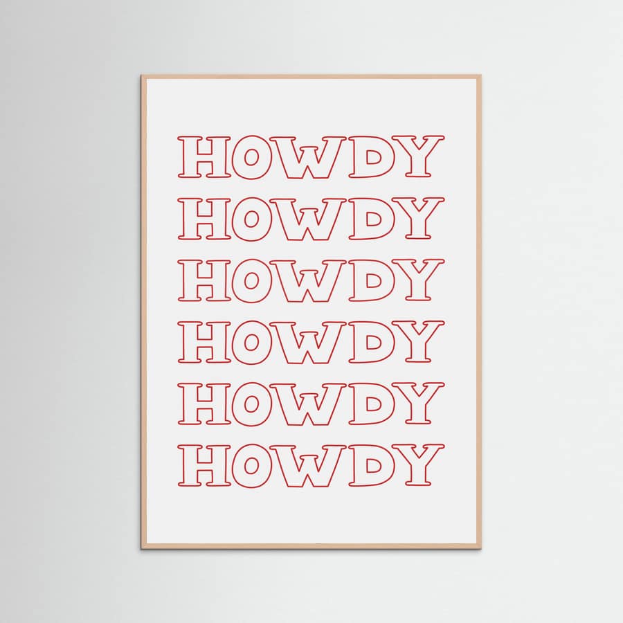Red Howdy Poster – poster and art print