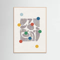 Retro Dots and Paper Poster – plakat og kunsttryk