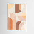 Rose Wood Retro Geometric Poster