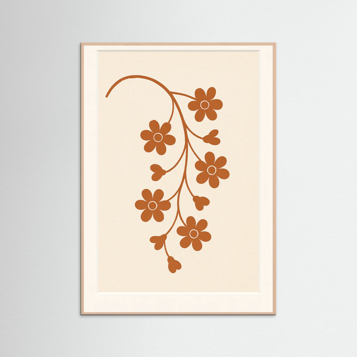 Rose Wood Rustic Botanical