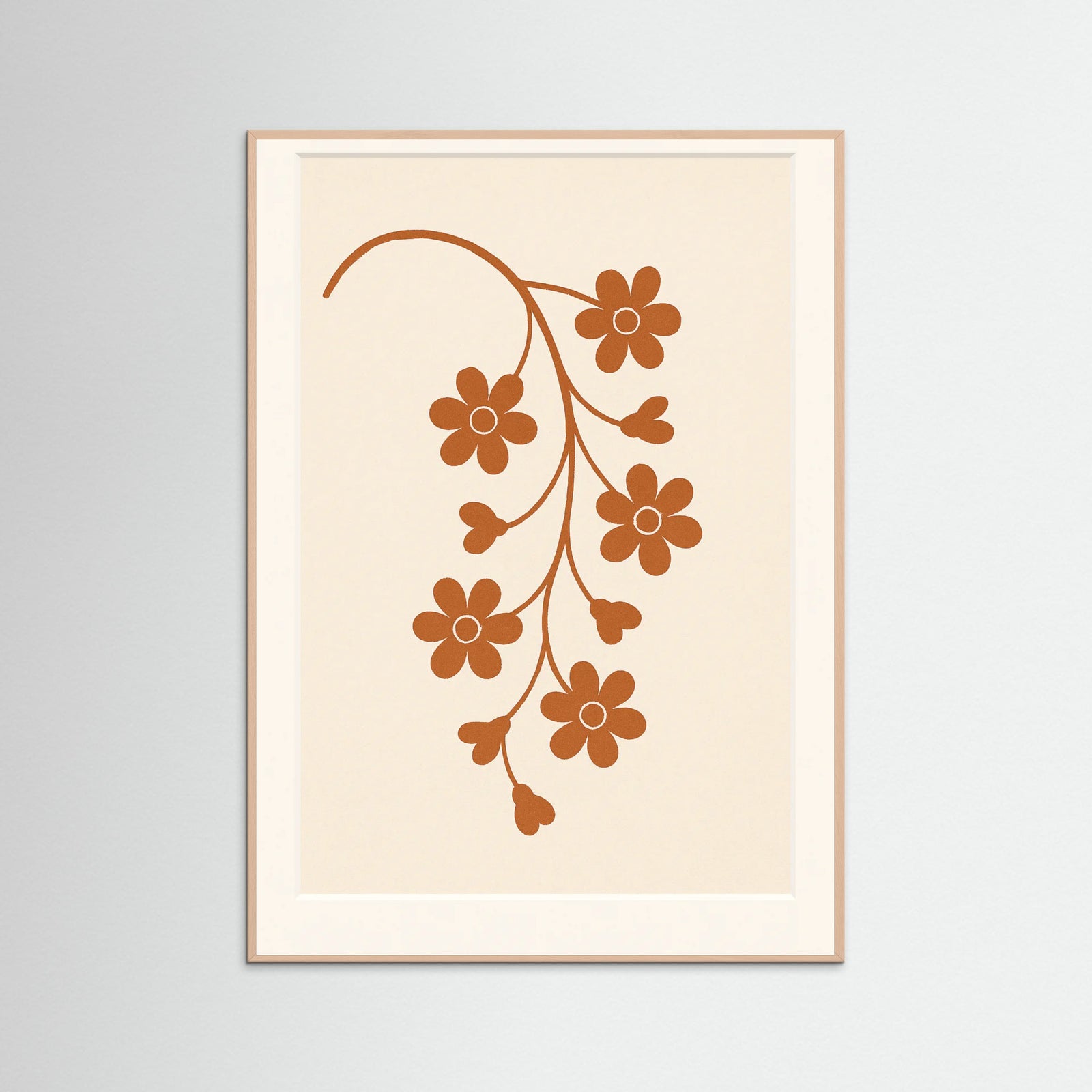 Rose Wood Rustic Botanical