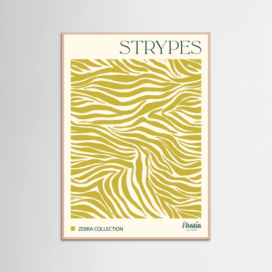STRIPES. Zebra Collection Poster – plakat og kunsttryk