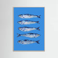 Poster Sardines on Blue – poster e stampa artistica