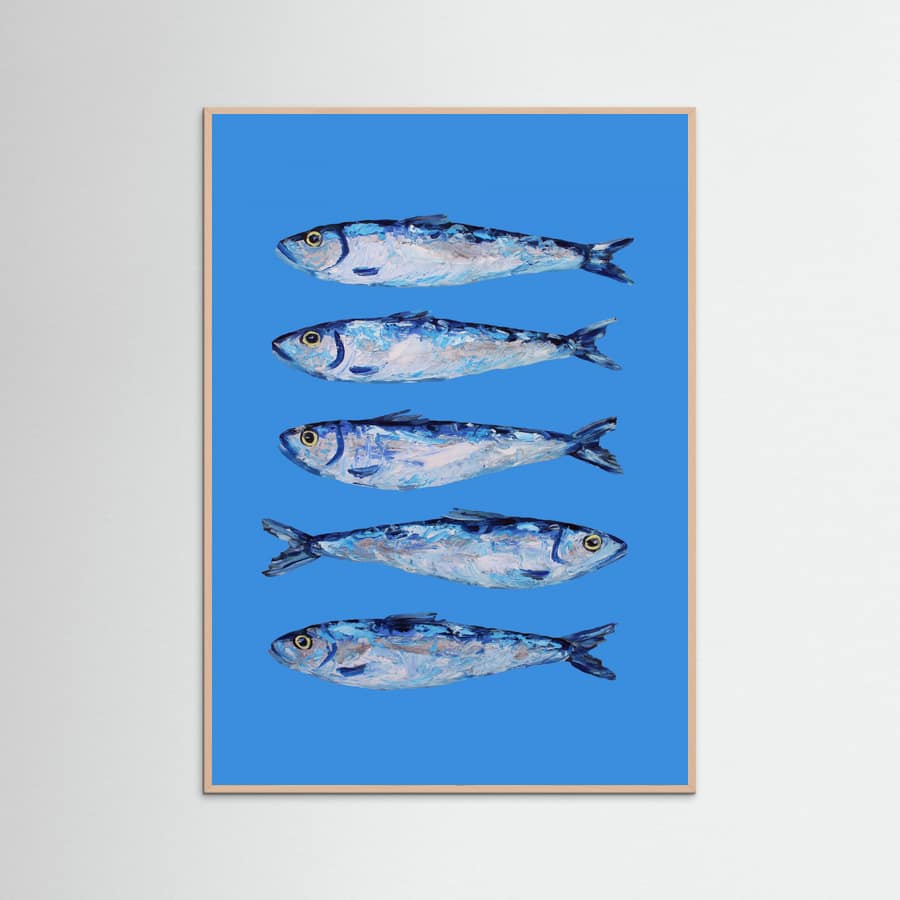 Poster Sardines on Blue – poster e stampa artistica