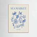 Sea Market Blue Artprint Poster – plakat og kunsttryk