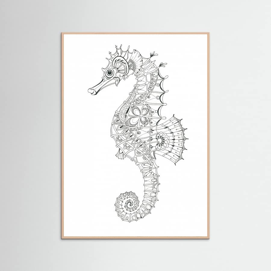 Seahorse 3 Poster – plakat og kunsttryk