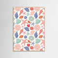 Seashells and Starfish - White Poster – poster and art print