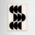 Rose Wood Shape By Cats and Dotz 30 X 42 Inches Textured Black Poster