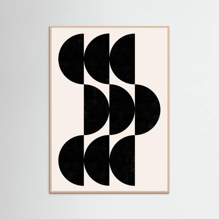 Rose Wood Shape By Cats and Dotz 30 X 42 Inches Textured Black Poster