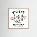 Rose Wood Ski Big Sky Montana: Pants Are For Tourists Poster