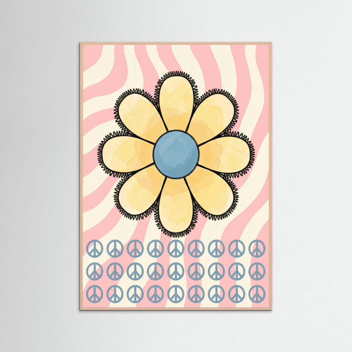 Rose Wood Smiling Checkerboard