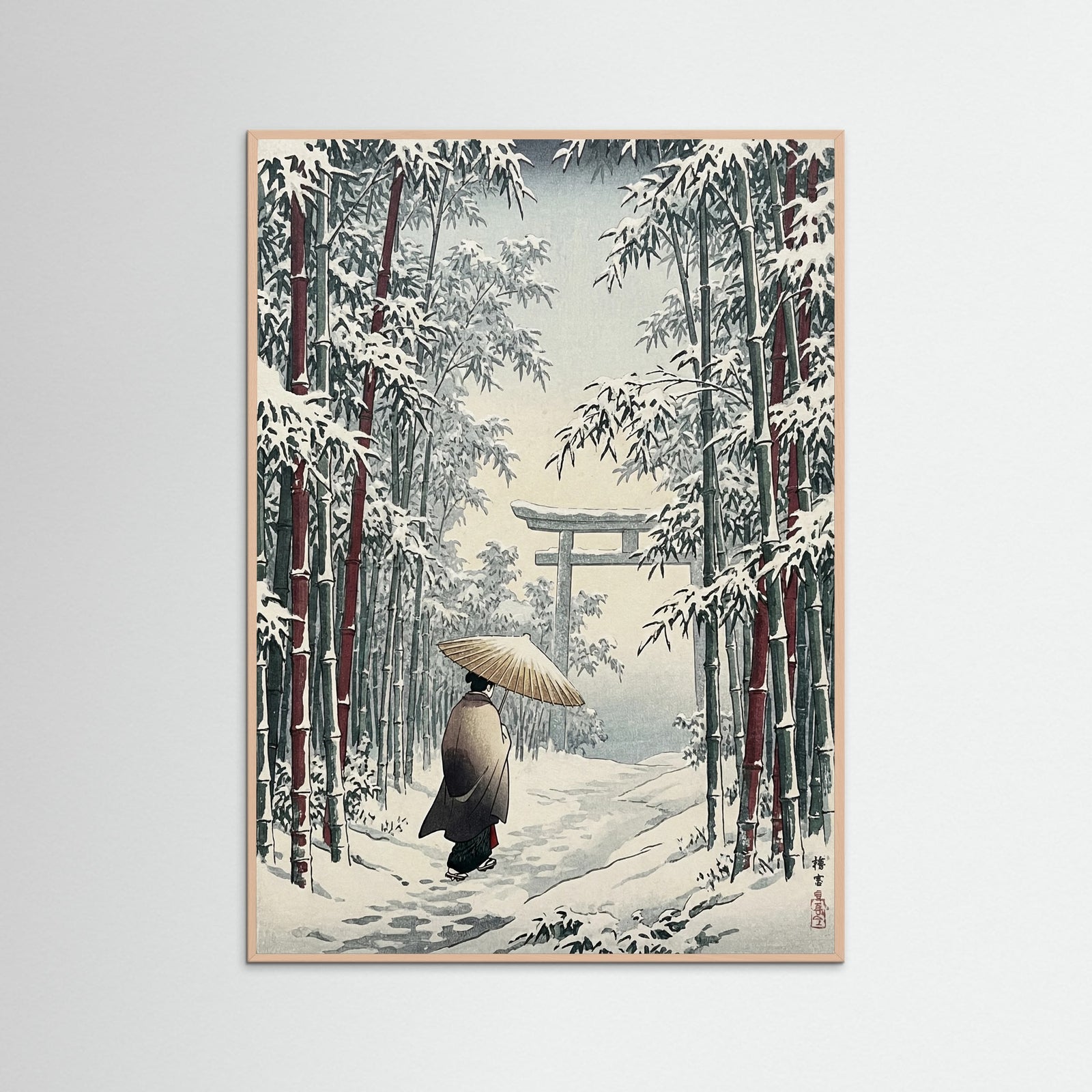 Rose Wood Snowy Temple Path