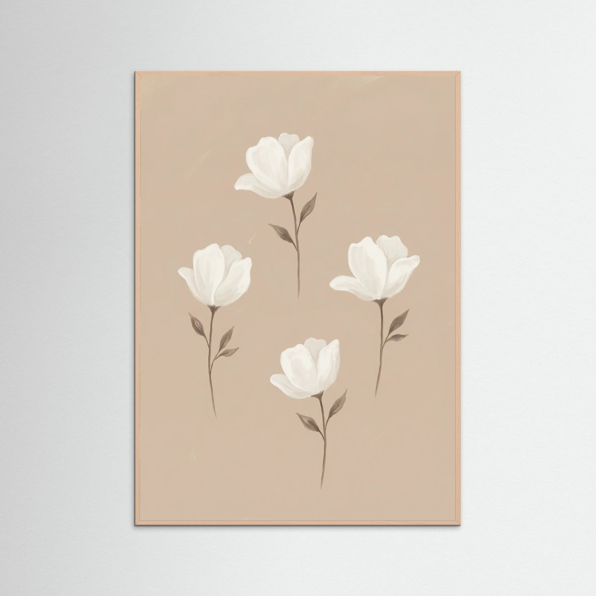 Rose Wood Soft Floral Arrangement Beige