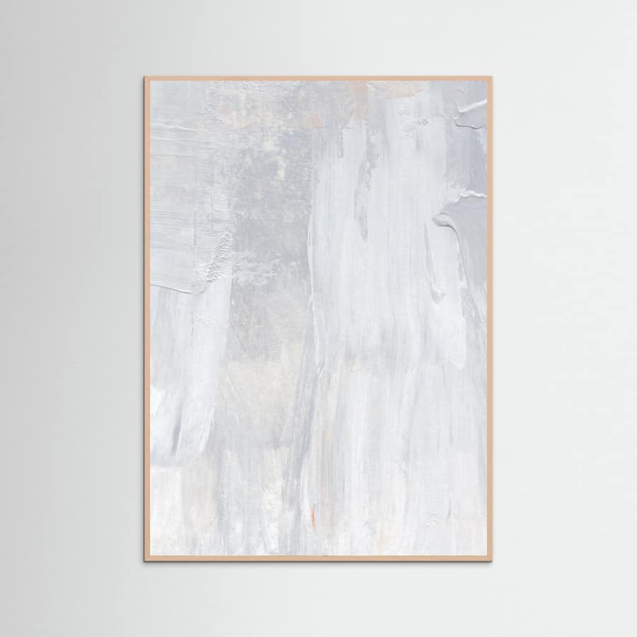Soft Muted Gray Brushstrokes Poster – Poster und Kunstdruck