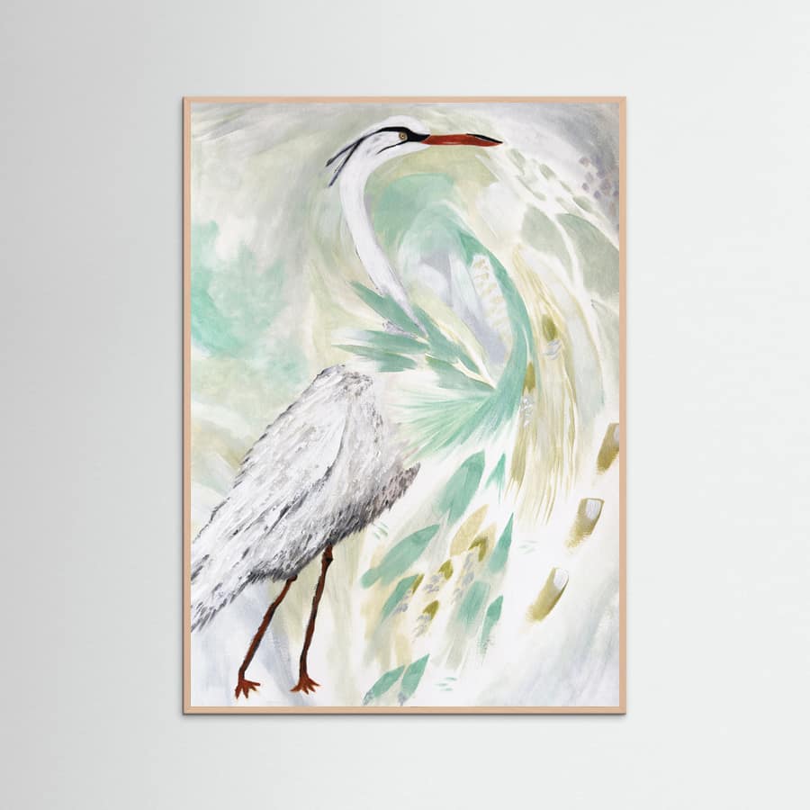 Spring Egret Poster – poster och konsttryck