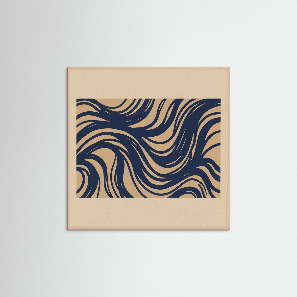Rose Wood Square Abstract Currents