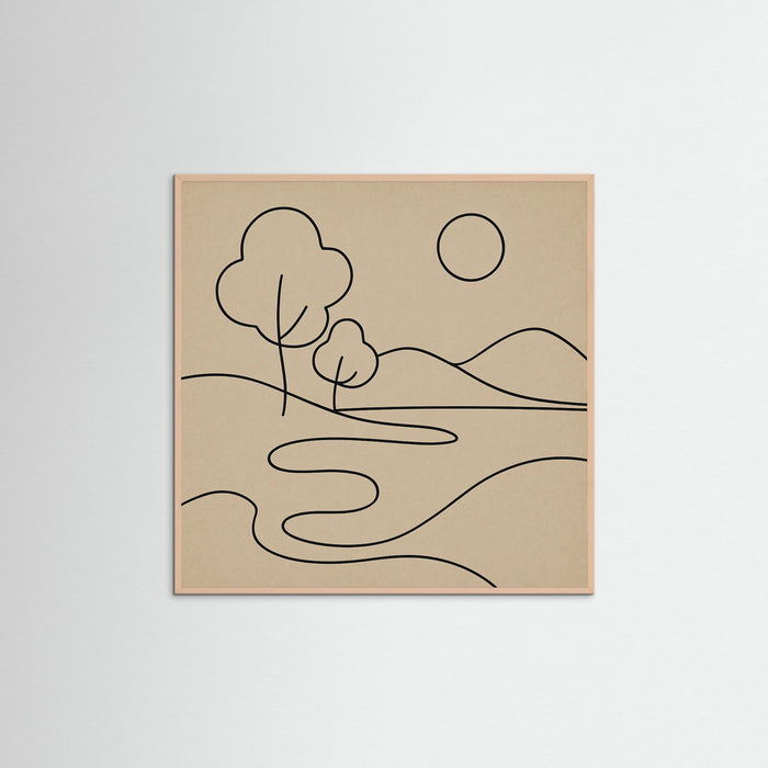 Rose Wood Square Abstract Embrace