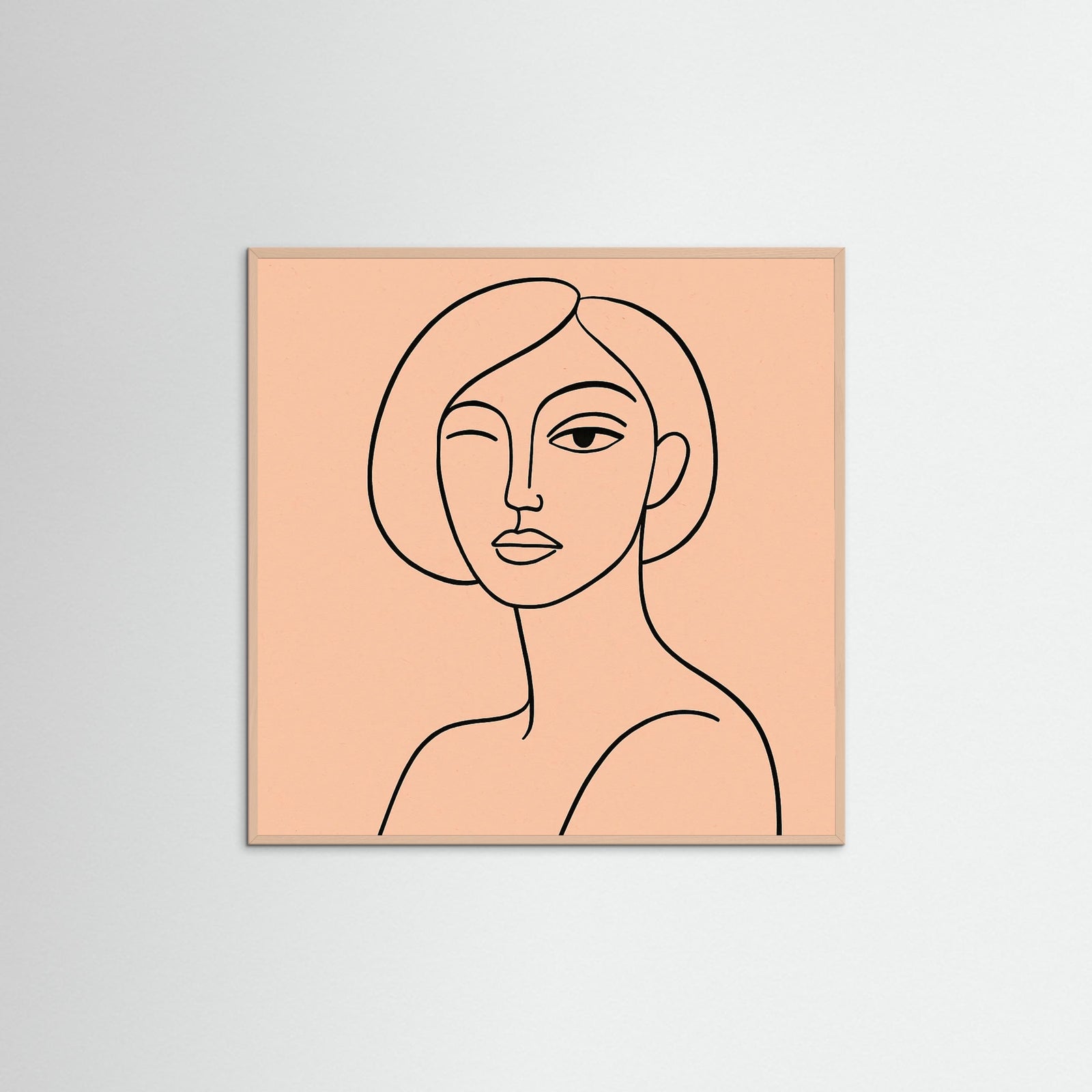 Rose Wood Square Abstract Eye