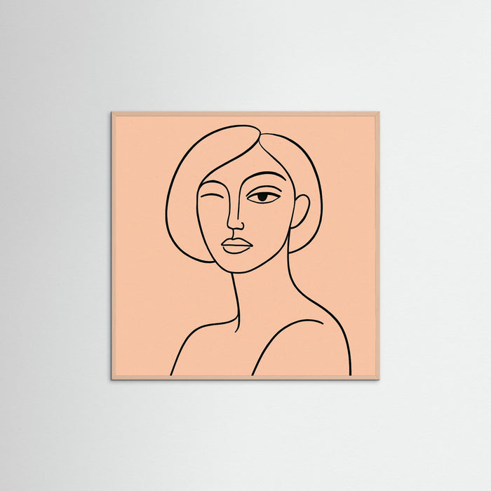 Rose Wood Square Abstract Eye