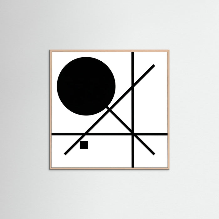 Rose Wood Square Art Print Beige