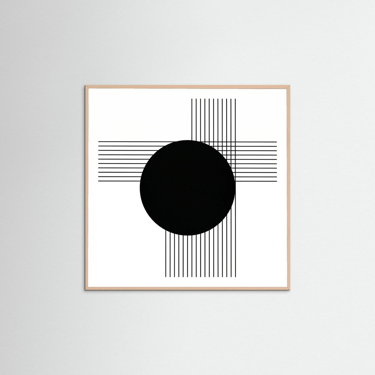 Rose Wood Square Art Print Beige