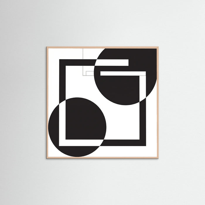 Rose Wood Square Art Print Beige