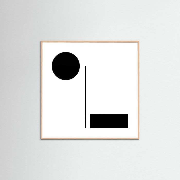 Rose Wood Square Art Print Beige